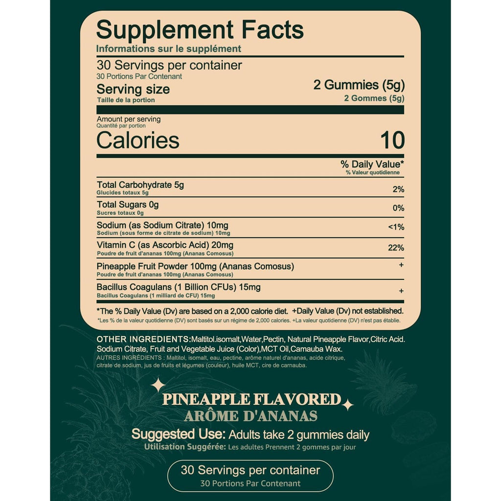 Premium Feminine Balance Gummies for Women - Hawaiian Pineapple Ph Balance Probiotic Gummies for Odor and Flora Wellness, Immune Support, Vegan, 60 Count