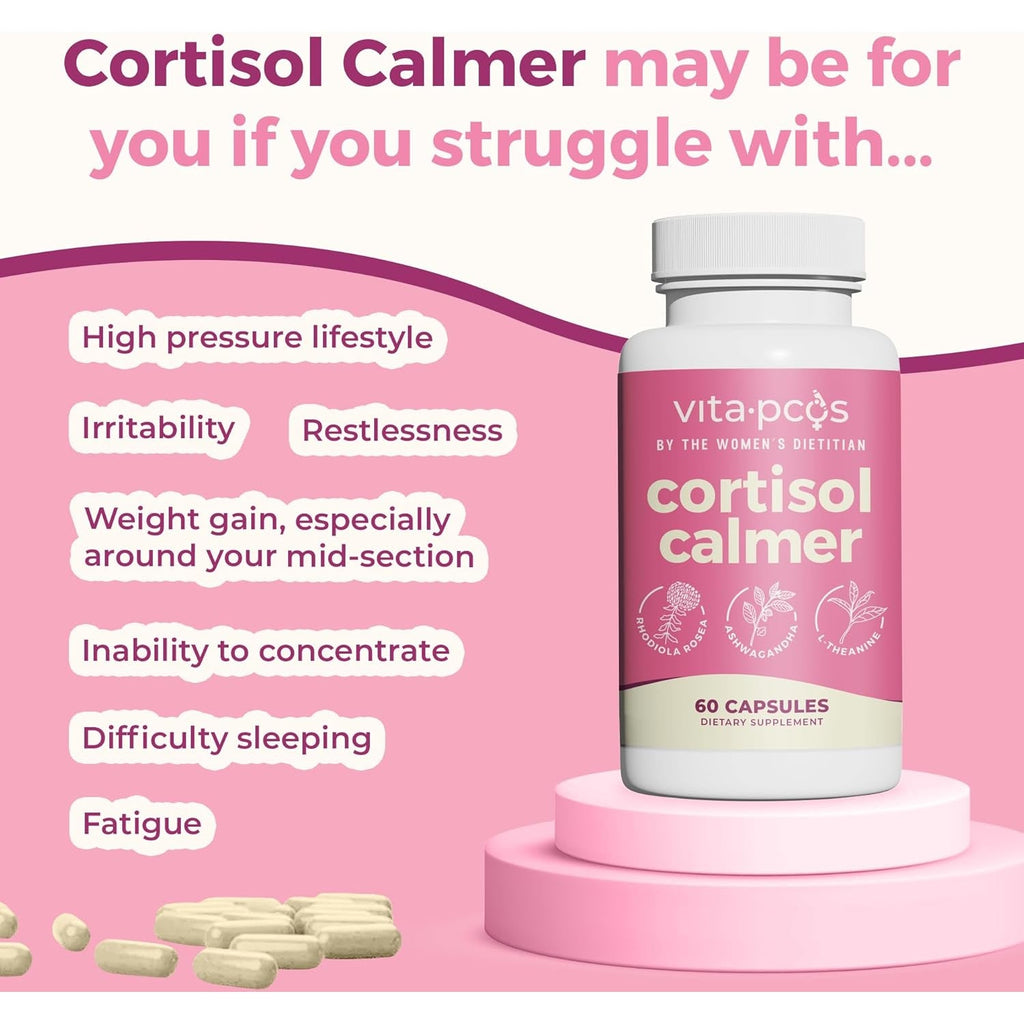 Cortisol Supplement for Women – Cortisol Vitamins for Endocrine & Energy Stabilizing Formula for Women – Rhodiola Rosea Extract, Ashwagandha, L-Theanine, & Phosphatidylserine – 60 Capsules
