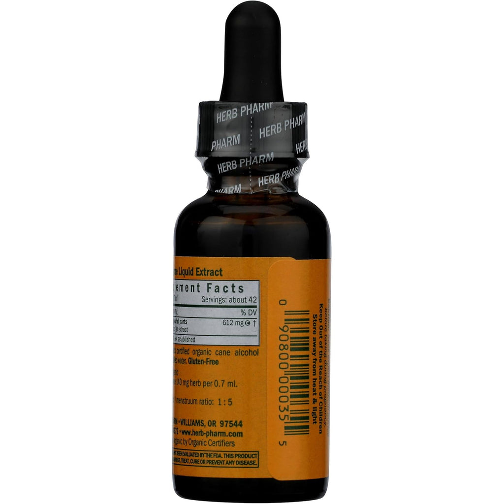 Herb Pharm Certified Organic Thyme Liquid Extract Drops for Respiratory System Support, 1 Oz