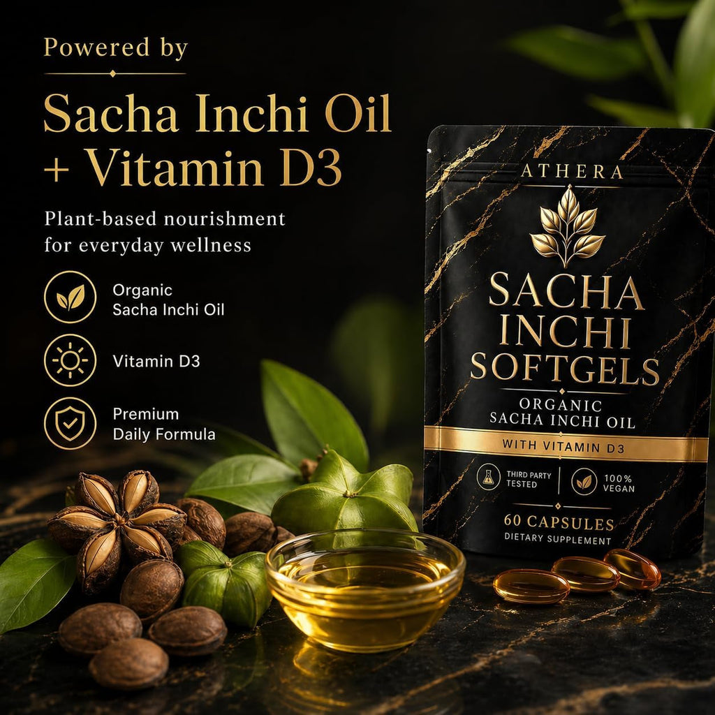 Athera Softgels | Organic Sacha Inchi Oil & Vitamin D3