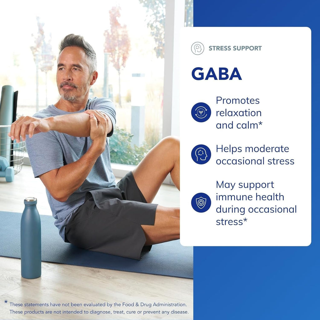 Pure Encapsulations GABA - Supplement to Support Relaxation & Moderation of Occasional Stress - with Premium GABA Amino Acids - 120 Capsules
