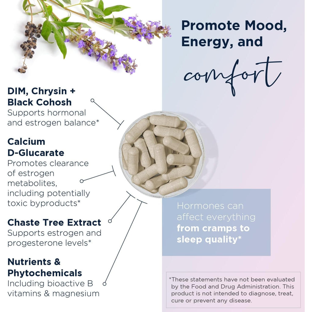 Designs for Health Femguard + Hormone Balance for Women - DIM, Black Cohosh, Calcium D-Glucarate, Egcg Green Tea Extract & Chaste Tree Supplement for Mood Support & Estrogen Metabolism (120 Capsules)