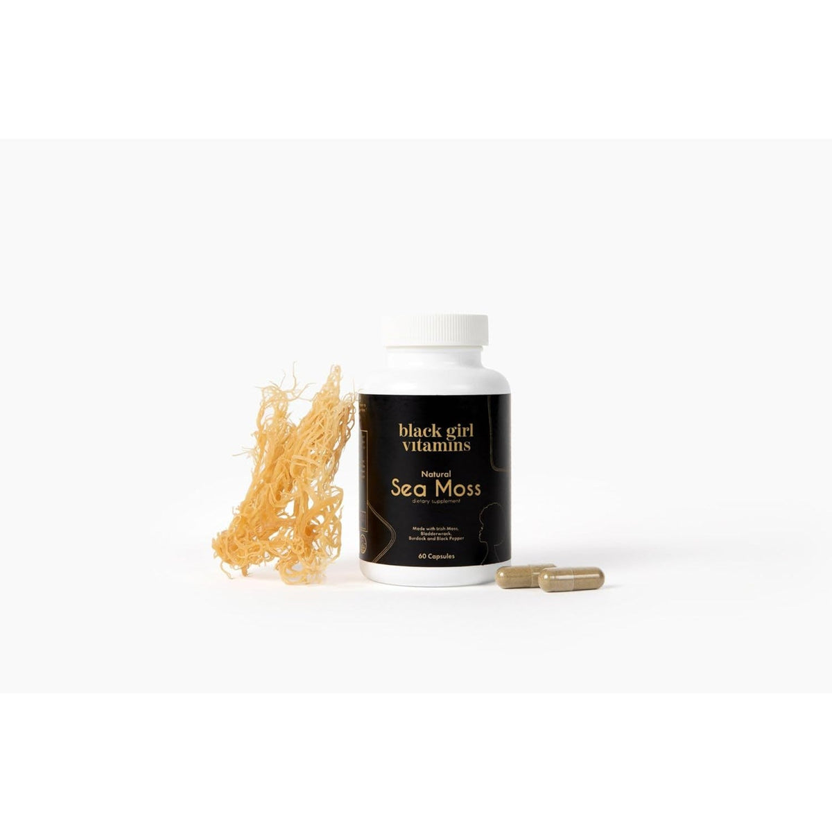 Black Girl Vitamins Organic Sea Moss Capsules – 92 Minerals Superfood Supplement | Vegan Sea Moss Pills for Thyroid, Digestive & Immune Support | Black-Owned, Non-Gmo