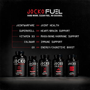 Jocko Fuel Joint Support Supplement - Glucosamine MSM for Joint Pain, Mobility, & Flexibility W/Turmeric & Boswellia (180 Capsules)
