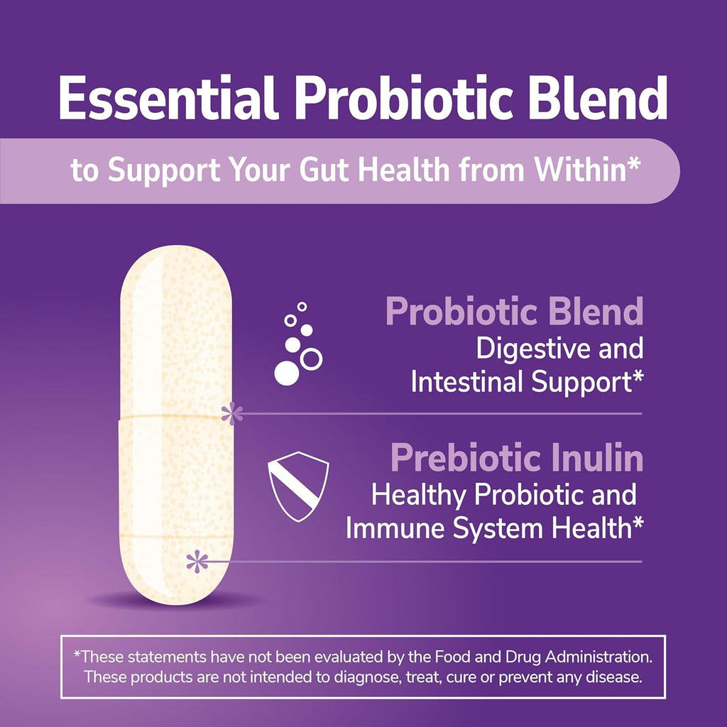 21St Century Acidophilus Probiotic Blend Capsules (100 Count), Daily Probiotic Supplement with Lactobacillus Acidophilus, Supports Digestive Health & Immune System, Non-Gmo, Gluten-Free