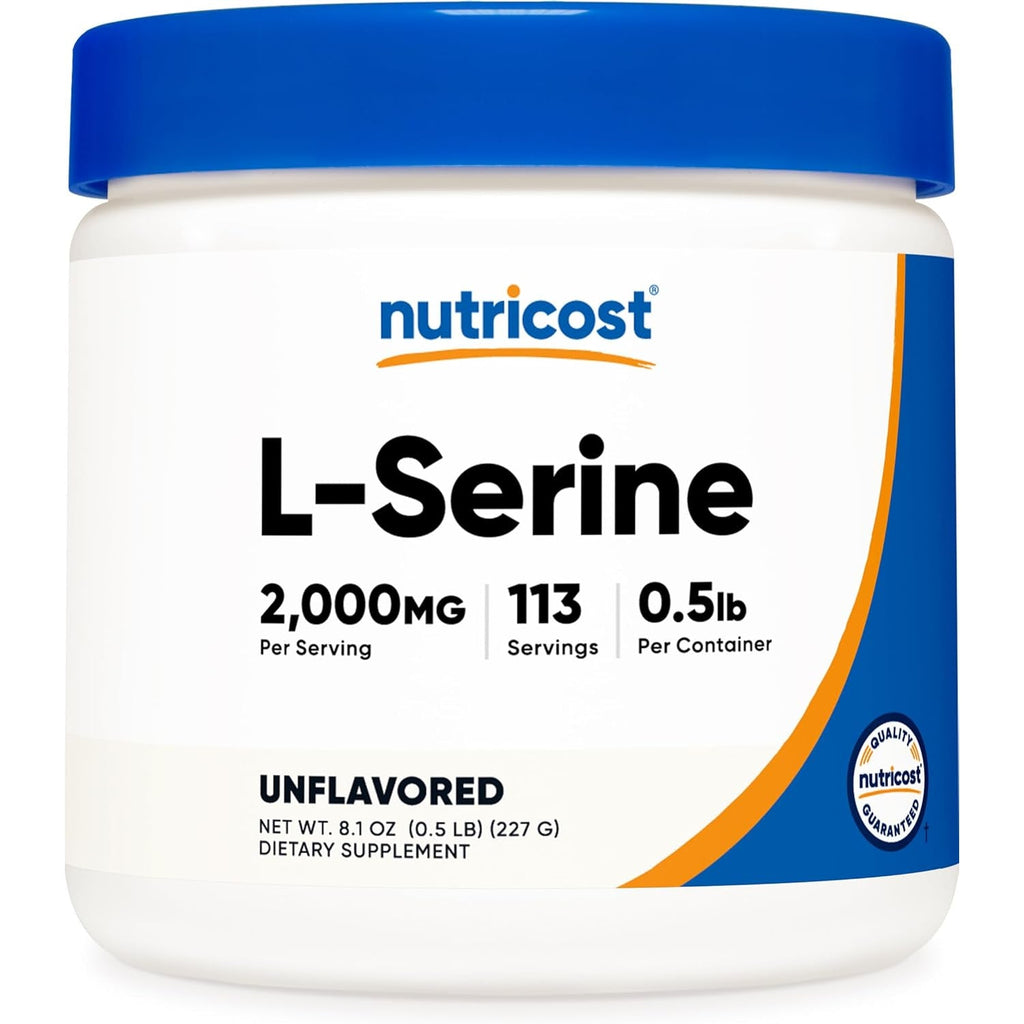 Nutricost L-Serine Powder, 113 Servings (.5LB) - 2,000 MG per Serving - Non-Gmo, Gluten Free