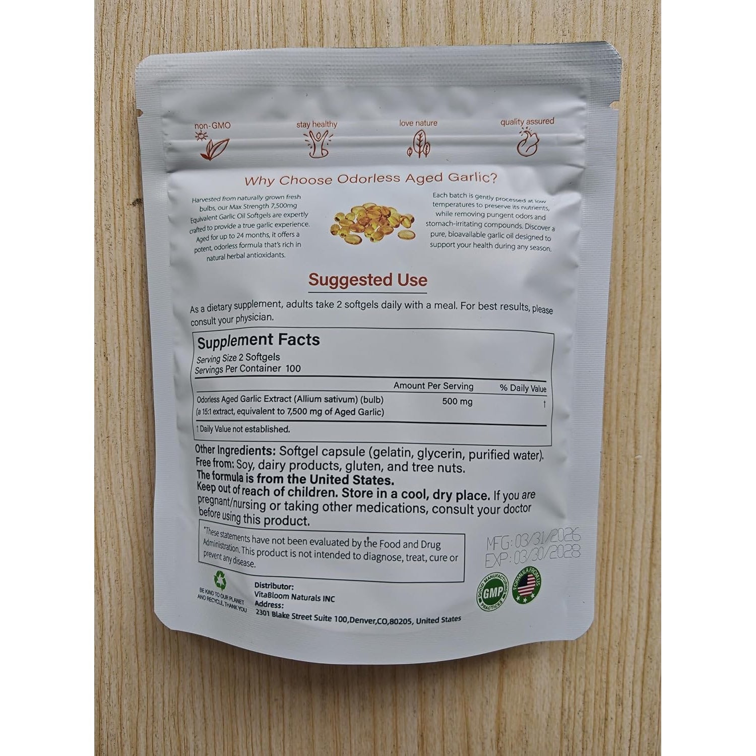 Primus Aged Garlic Extract Odorless –200 Softgels | Organic, Non-Gmo, Gluten-Free | Daily Immune for Adults(1Pcs)