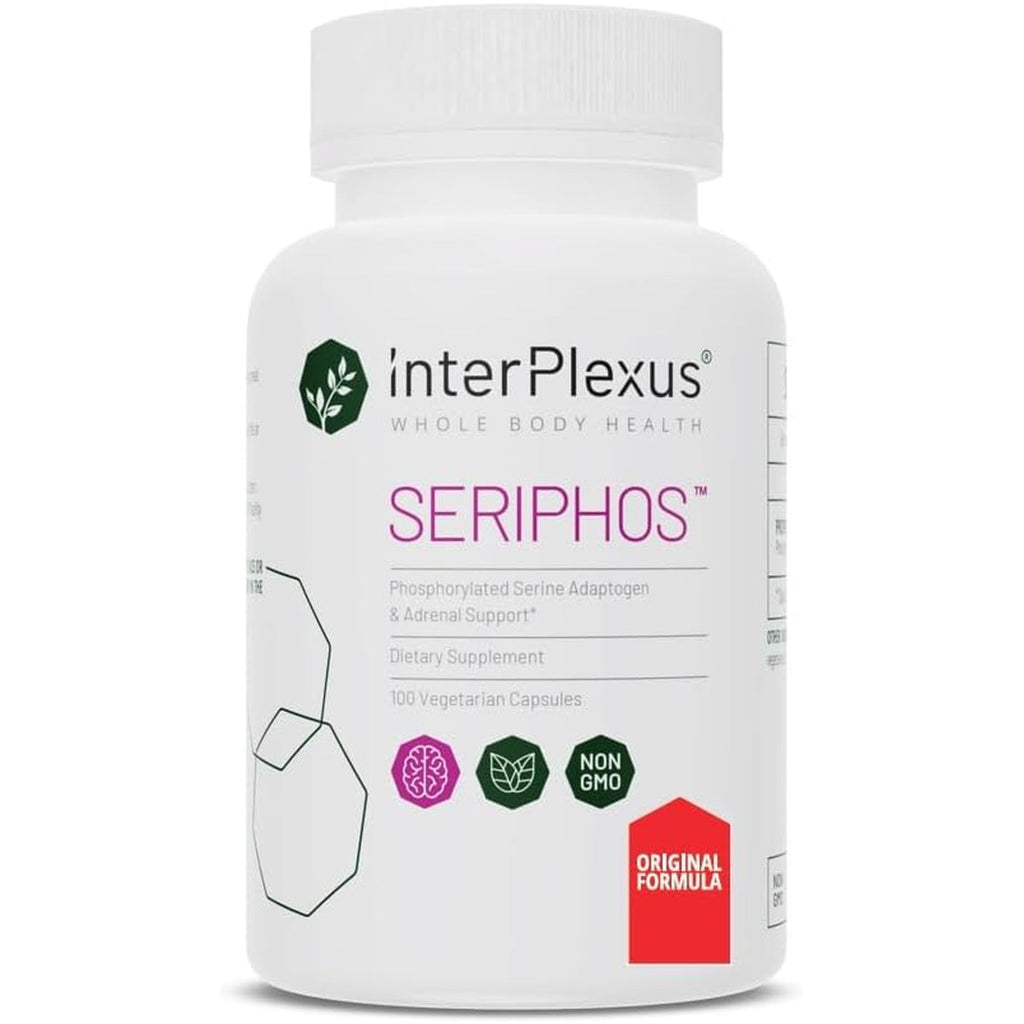 Seriphos - Phosphorylated Serine Adaptogen - Cortisol Supplement - Helps Cognitive Function, Gluten Free, Dairy Free, Soy Free - 100 Capsules