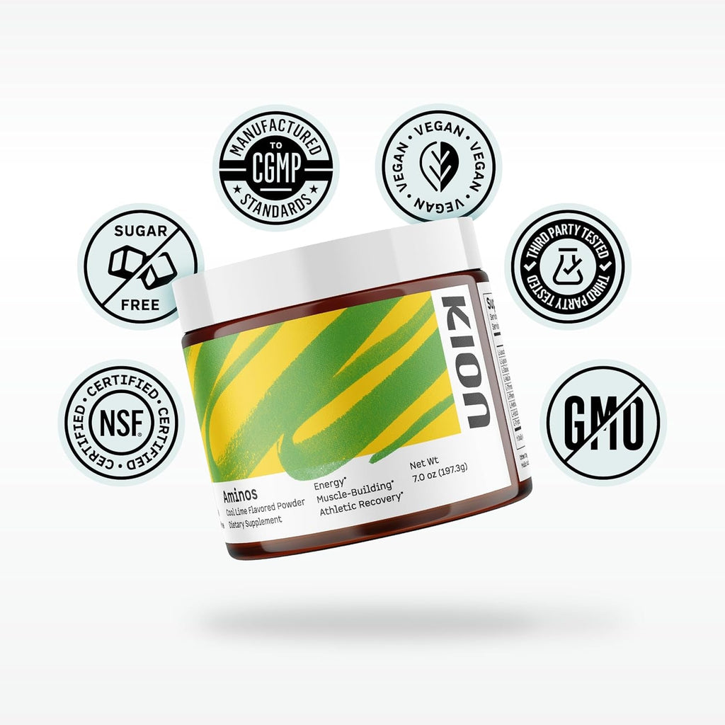 Kion Aminos Essential Amino Acids Powder - Amino Acid Nutritional Supplements, Aminos Powder, Essential Amino Energy No Caffeine, Eaas Amino Acids Powder, BCAA EAA - 30 Servings, Mango