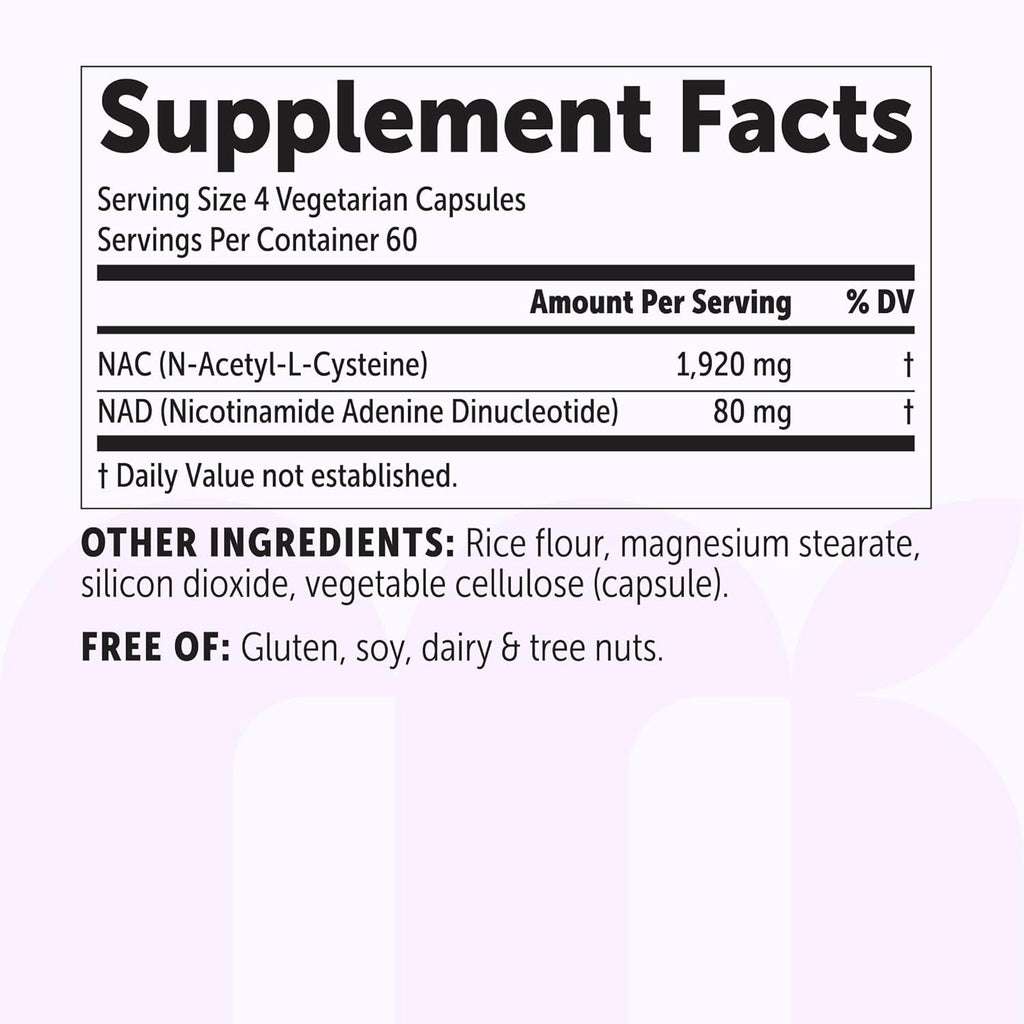 Micro Ingredients NAC with NAD+ 2,000 Mg per Serving, 240 Vegetarian Capsules | 2-In-1 N-Acetyl-L-Cysteine with Nicotinamide Adenine Dinucleotide | Non-Gmo, Gluten Free