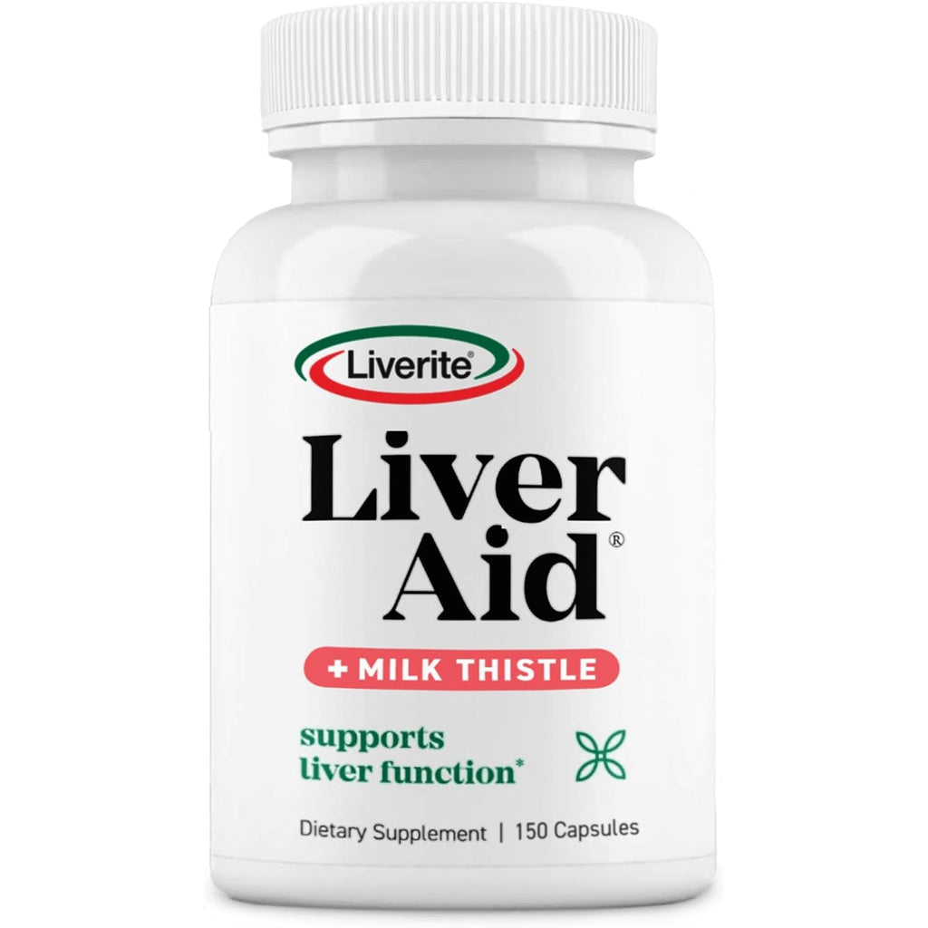 LIVERITE Liver Aid with Milk Thistle 150 Capsules, Supports Healthy Liver Function, Cleansing, Energy & Daily Wellness
