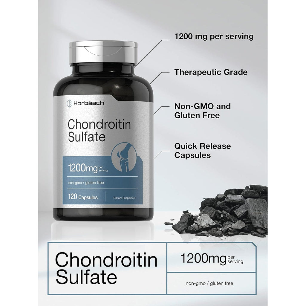 Horbaäch Chondroitin Sulfate 1200Mg | 120 Capsules | Non-Gmo & Gluten Free Supplement