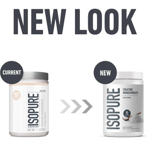 Isopure 100% Pure Creatine Monohydrate Powder, Sugar Free, Unflavored, 5G Creatine Monohydrate per Serving, 1.1 Lbs, 100 Servings (Packaging May Vary)