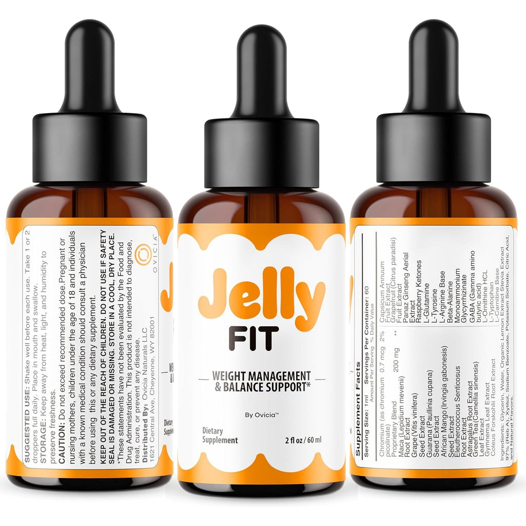 Jelly Fit Drops - Official Jellyfit Oral Liquid Drops Advanced Premium Formula Maximum Strength, All Natural Ingredients Vitamins for Overall Health & Wellness Reviews, 1 Bottle for 1 Month