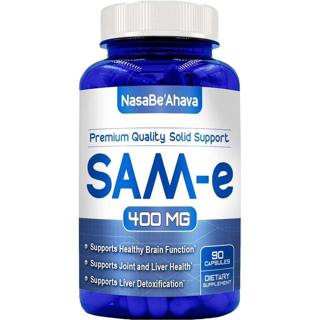 SAM-E Supplement 400Mg | Easy Absorption S-Adenosyl-L-Methionine Sam-E 400Mg for Bone and Mood Support Supplement | Made in the USA Non-Gmo and Gluten Free (90 Day Supply)