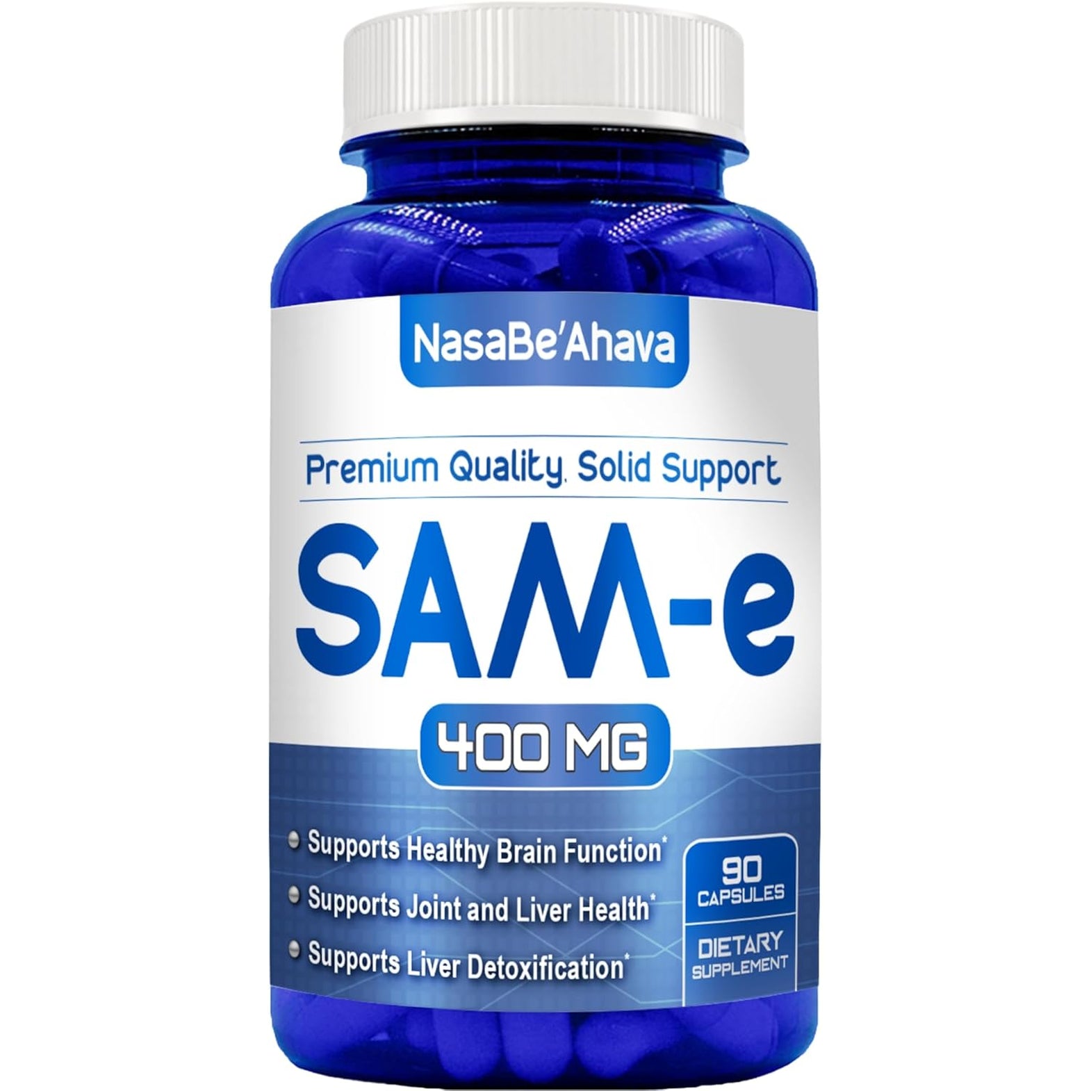 SAM-E Supplement 400Mg | Easy Absorption S-Adenosyl-L-Methionine Sam-E 400Mg for Bone and Mood Support Supplement | Made in the USA Non-Gmo and Gluten Free (90 Day Supply)