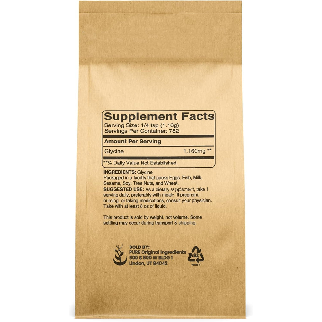 Pure Original Ingredients Glycine Powder (2Lb) Non-Gmo, Non-Essential Amino Acid, Allergen-Free
