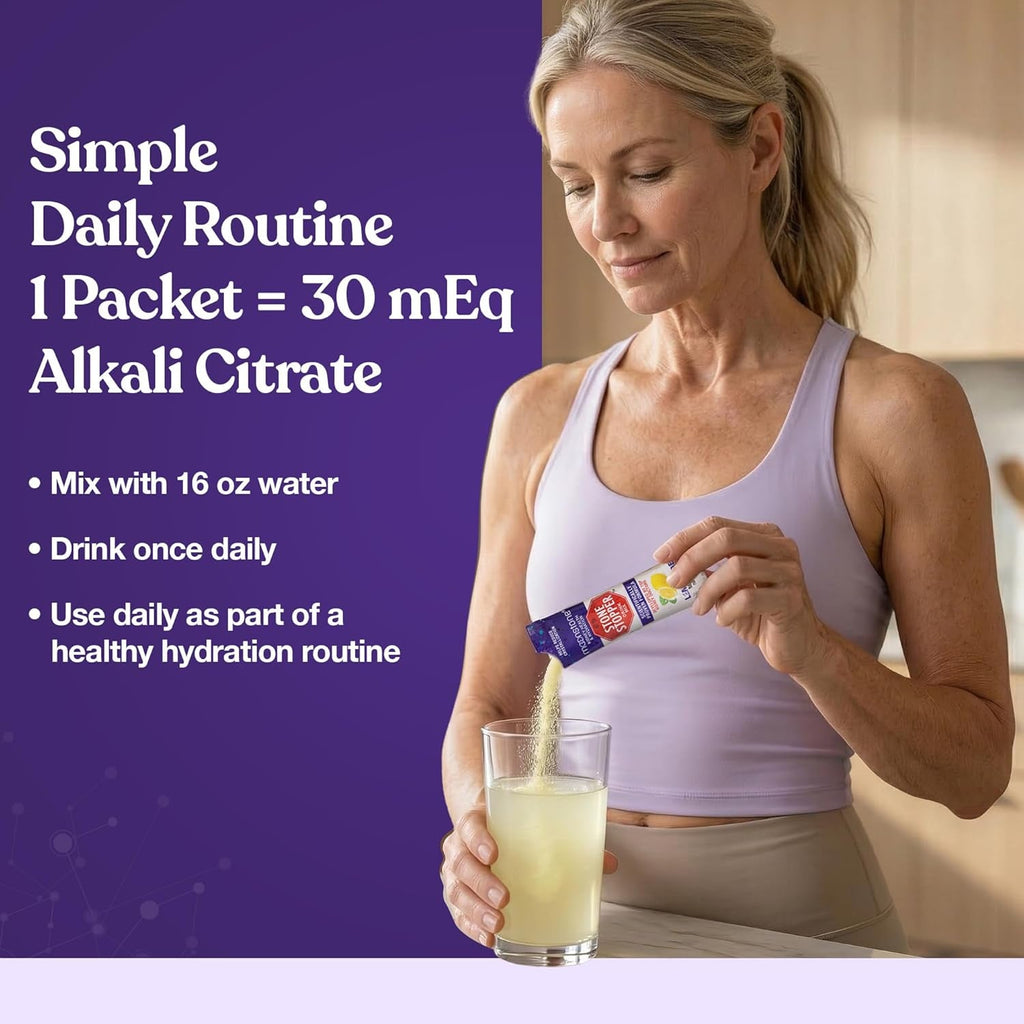 Stone Stopper Drink Mix, Lemonade, Kidney Stone Prevention, Calcium Oxalate Protector, Alkali Citrate Support, Developed by Urologists to Improve Hydration and Support Kidney Health, 15 Day Supply
