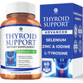 1 Body Thyroid Support Supplement for Women and Men, Selenium with Iodine, Zinc, B12, Ashwagandha and L-Tyrosine, Supports Hormone Health, Energy and Metabolism, 30 Day Supply