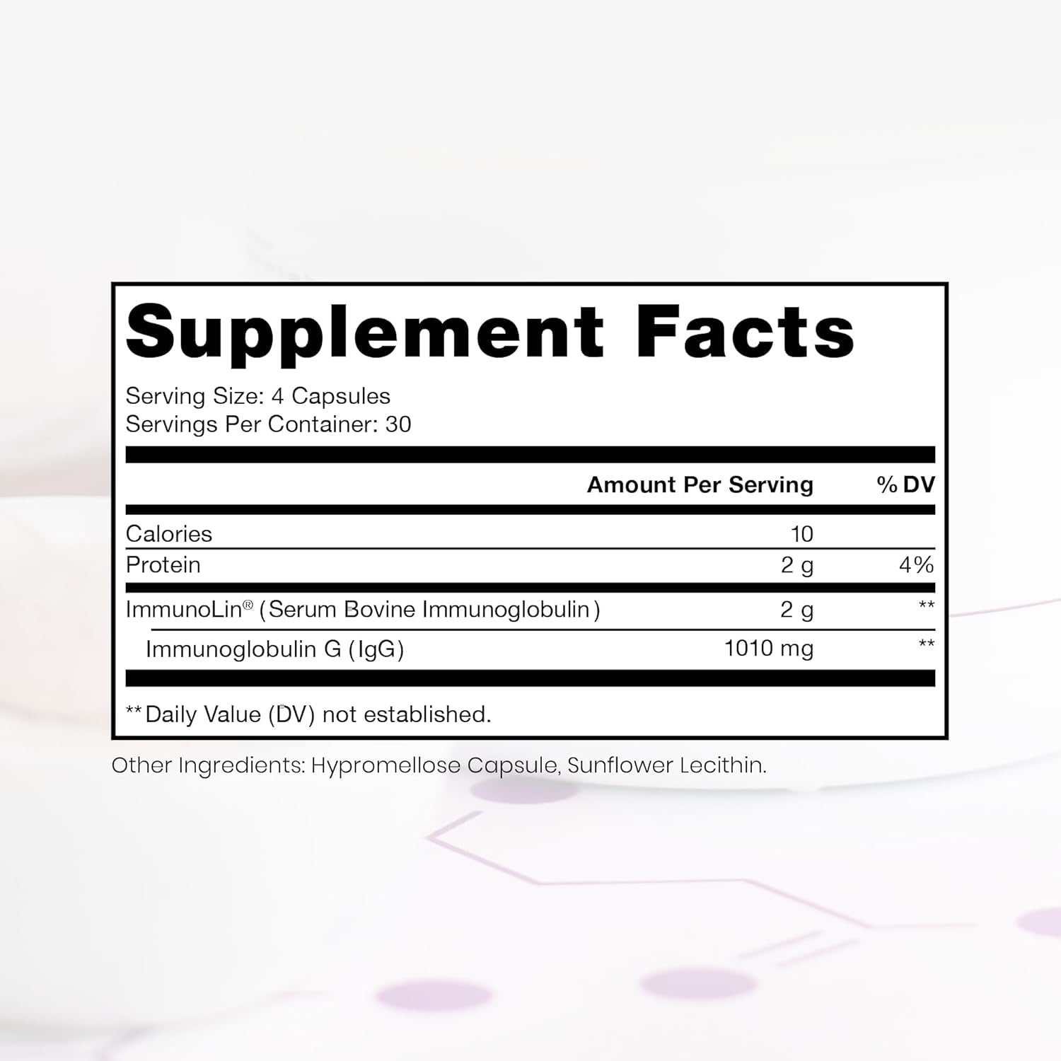 Pure Therapro Rx Elite Igg Immunoglobulin Supplement, 120 Caps - Gut Health & Immune Support, 1100 Mg Igg, IGA & Igm, Sunflower Lecithin | Dairy & Gluten Free Colostrum Supplement Alternative
