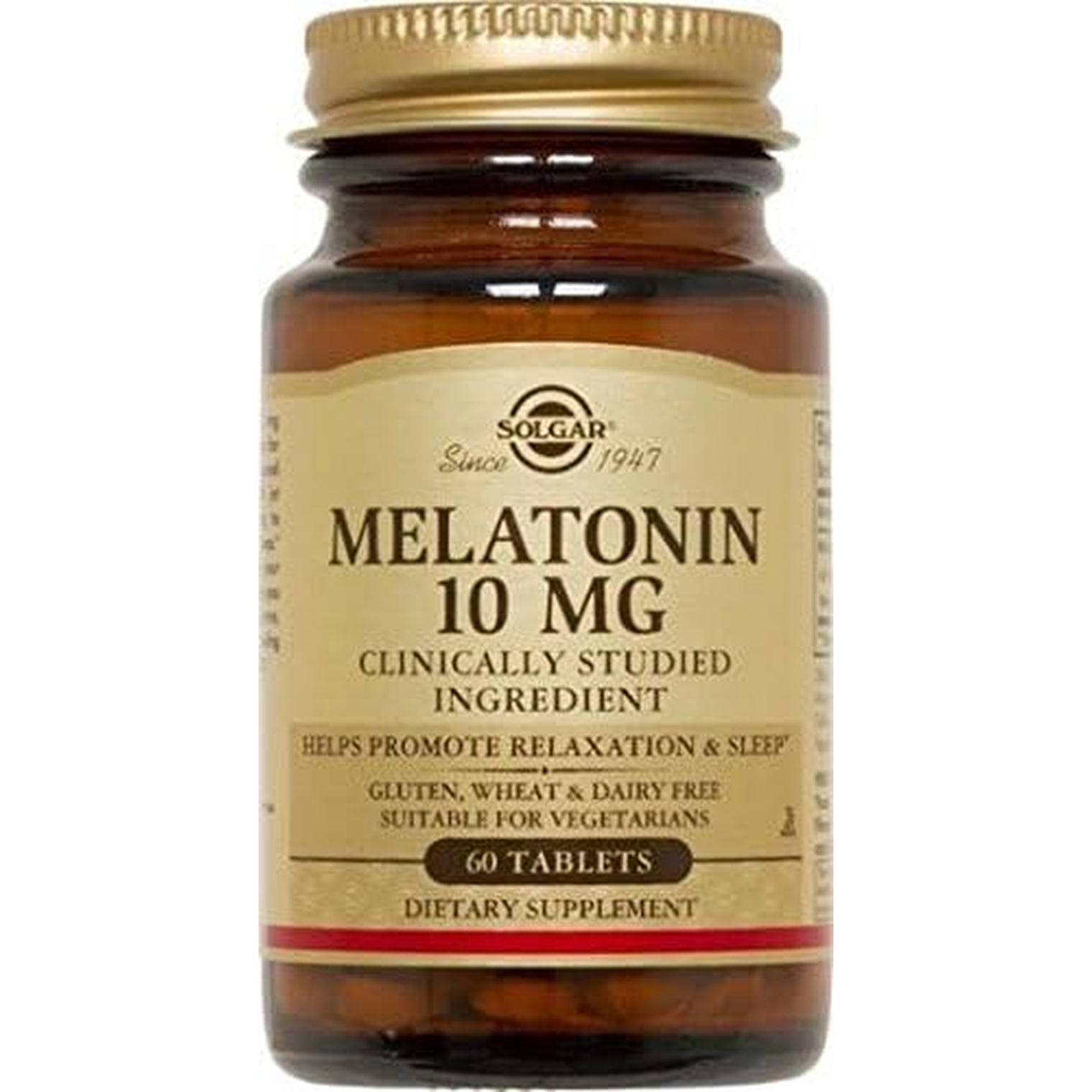 Solgar Melatonin 10 Mg Clinically Studied Ingredient, Helps Promote Relaxation & Sleep, Suitable for Vegans, 60 Tablets