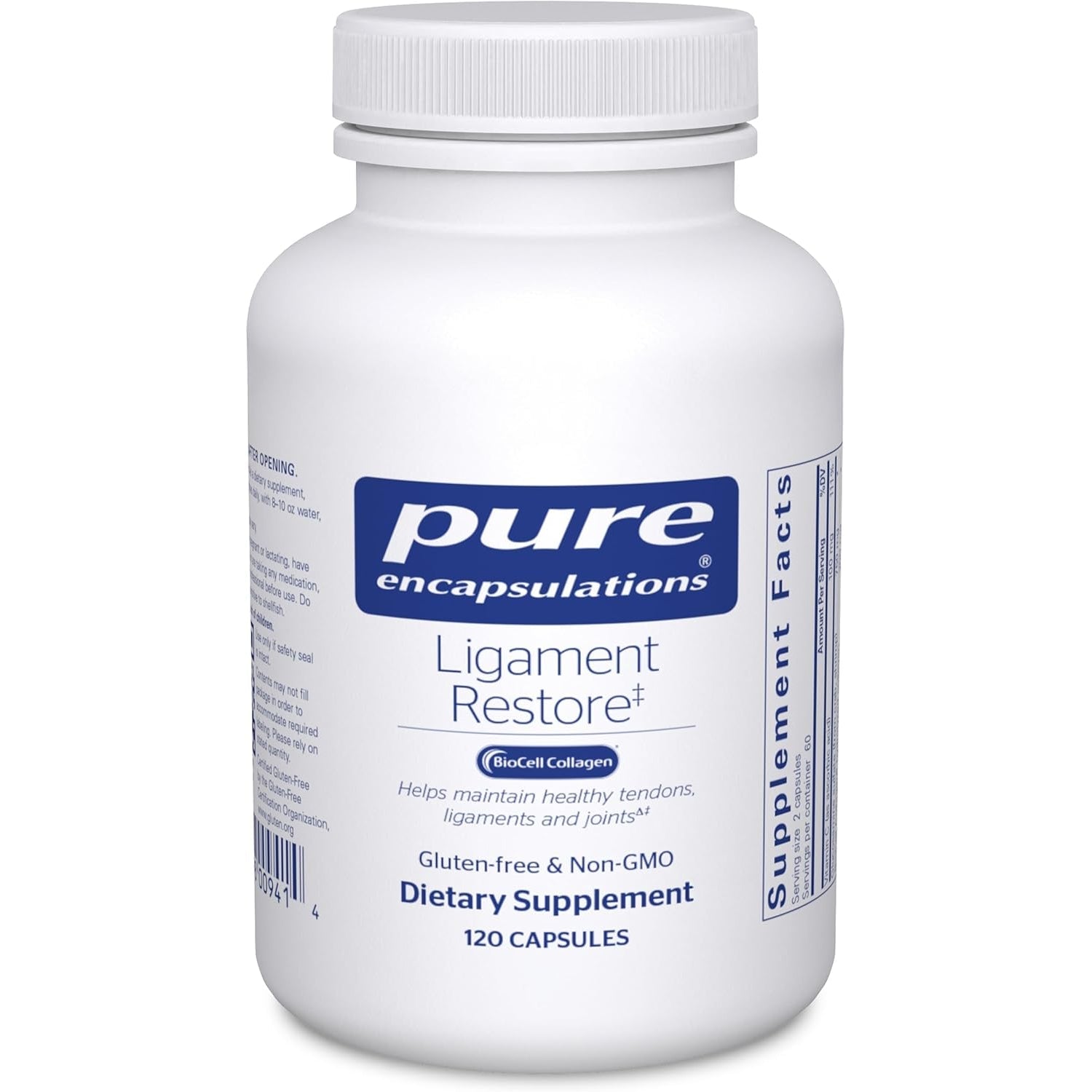 Pure Encapsulations - Ligament Restore - Dietary Supplement Helps Maintain Healthy Tendons, Ligaments and Joints - 120 Capsules