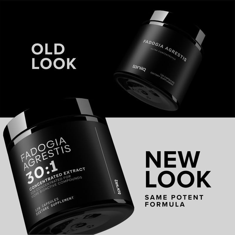 Toniiq Fadogia Agrestis - Ultra High Potency 30:1 Extract - 1200Mg per Serving - Highly Concentrated - Third-Party Lab Tested - 120 Capsules