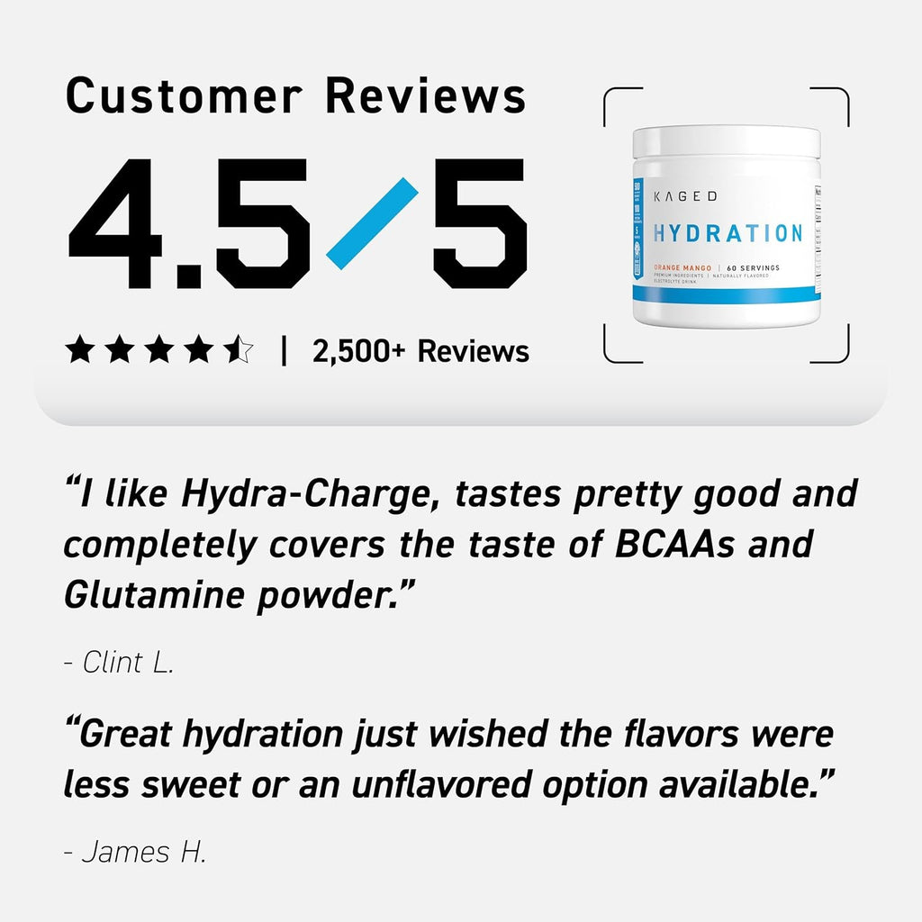 Kaged Electrolyte Hydration Powder Hydracharge Apple Limeade Sports Drink for Men and Women Pre, Post, Intra Workout Supplement 60 Servings