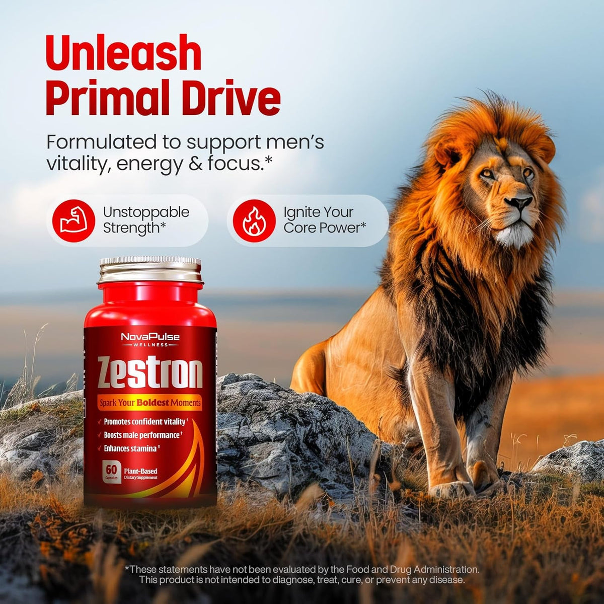 Male Enhancing Supplement Fast Acting Enlargement Pills for Men - Enhanced Size, Drive, Blood Flow, Libido, Testosterone Booster, Strength, Endurance - Boost Performance & Confidence - 60 Capsules