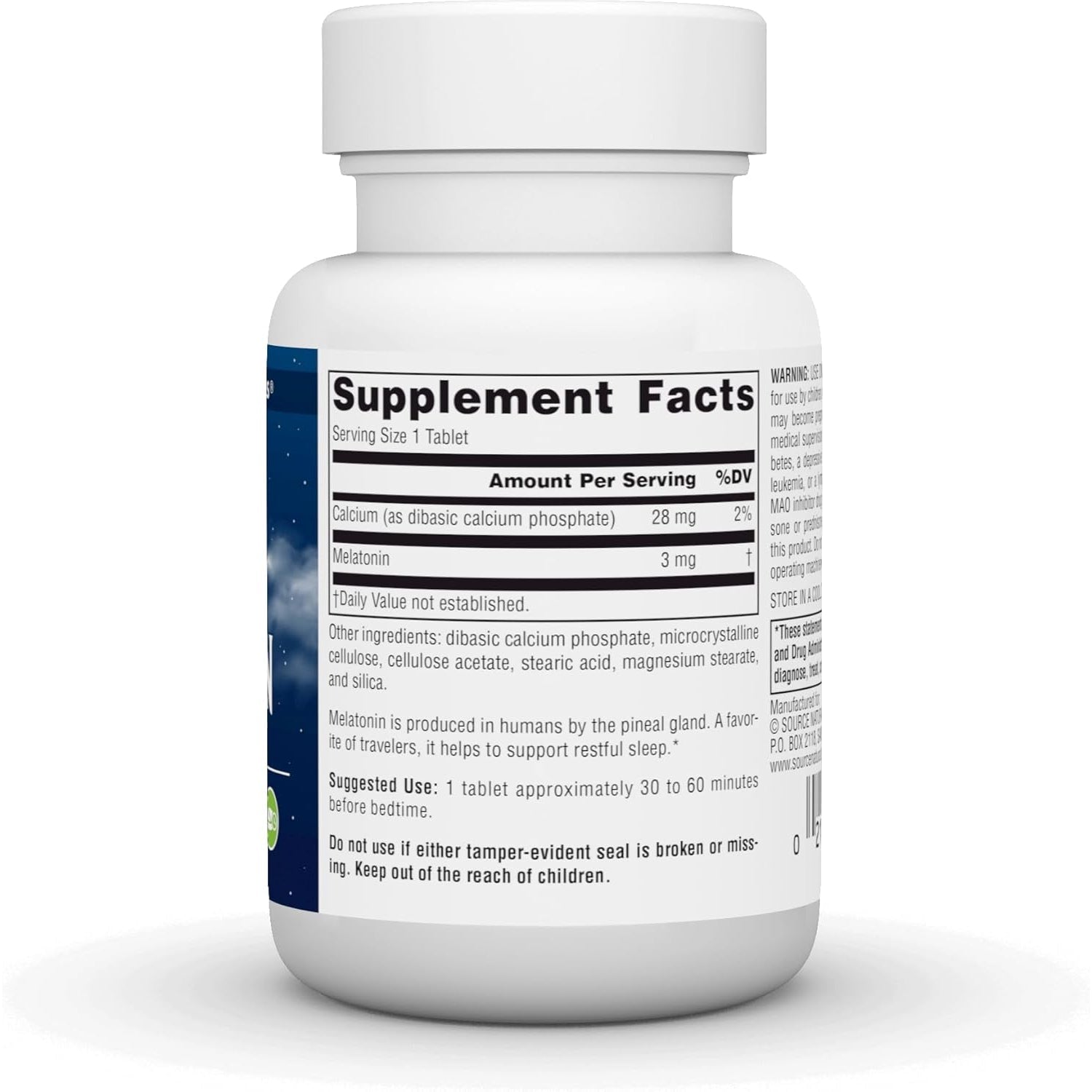 Source Naturals Time Released Melatonin* - 3 Mg, 120 Tablets