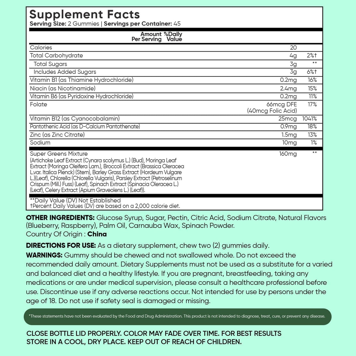 Weightworld Super Greens Gummies - Energy, Immunity, Gut & Digestive Health - 45-Day Supply - Daily Greens Supplements - Moringa, Broccoli, Spinach + Vitamins & Minerals - 90 Vegan Superfood Gummies