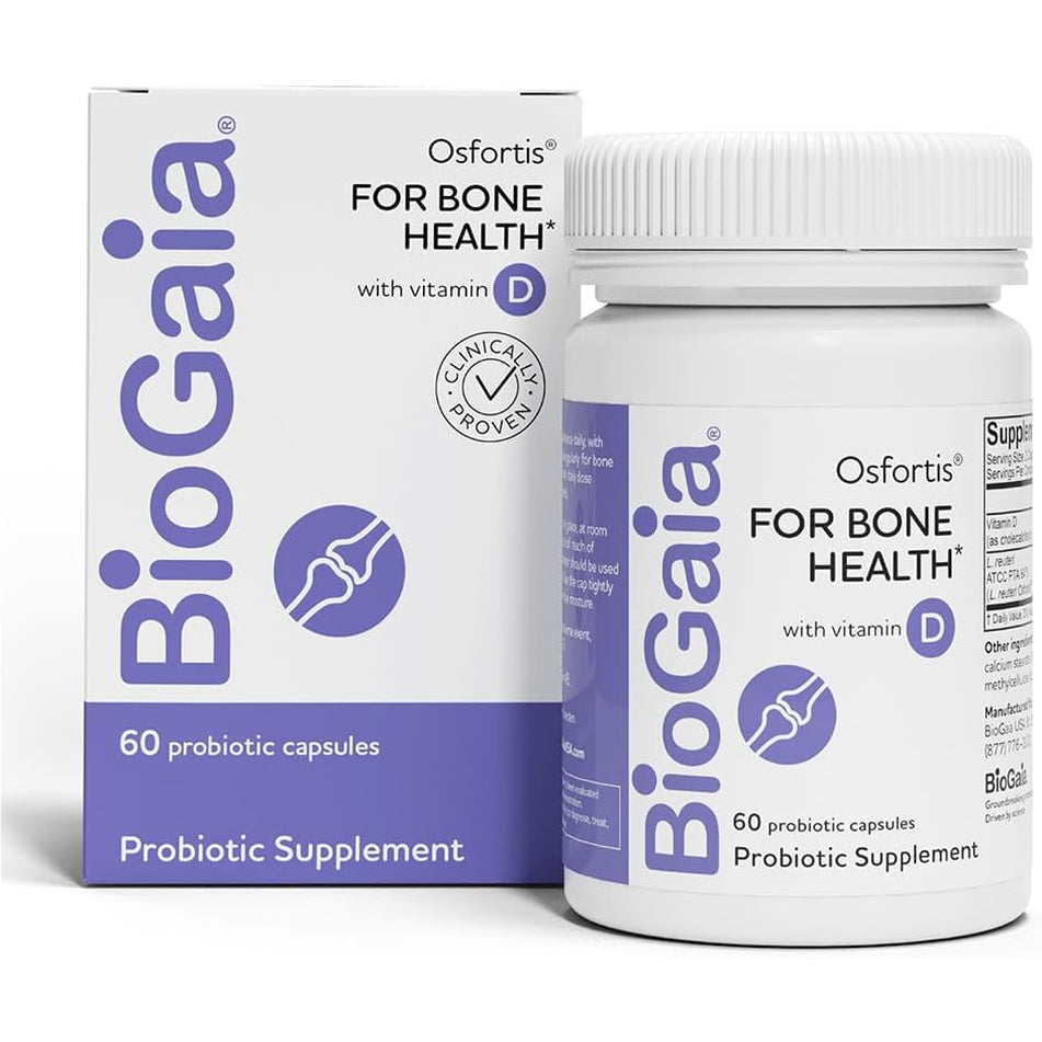 Biogaia Osfortis, Women’S Probiotic for Strong Bones, Immune Balance & GI Wellness, Contains L. Reuteri 6475, 60 Capsules, 1 Pack