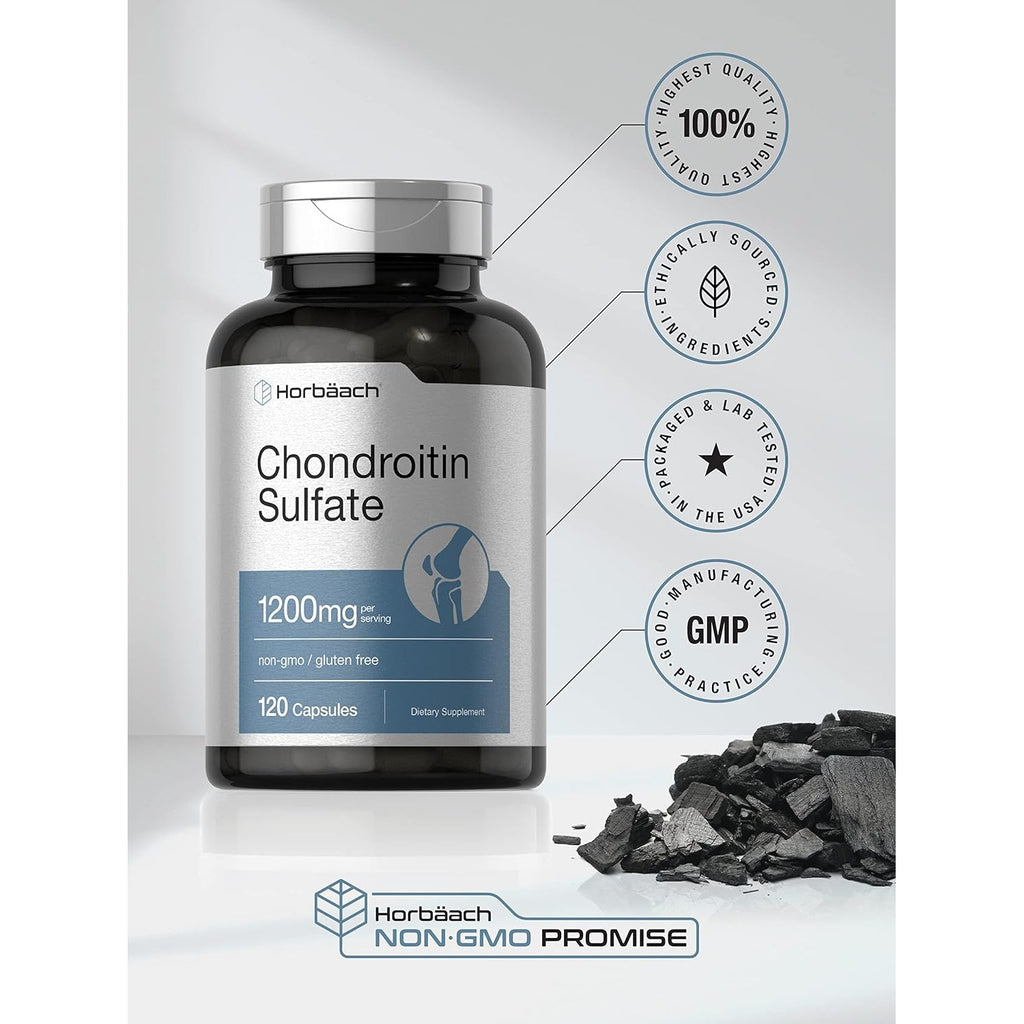 Horbaäch Chondroitin Sulfate 1200Mg | 120 Capsules | Non-Gmo & Gluten Free Supplement