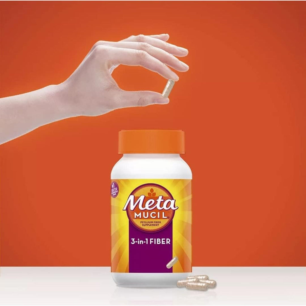 Metamucil Fiber Therapy for Regularity, Fiber Supplement, 340 Capsules