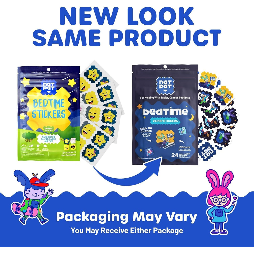BUZZPATCH NATPAT Sleepy Patch Bed Time Stickers for Kids - Sleep Promoting Patch - Non-Toxic Solution for Better Sleep - Chemical & Drug Free, Melatonin Free Natural Patch (24 Pack)