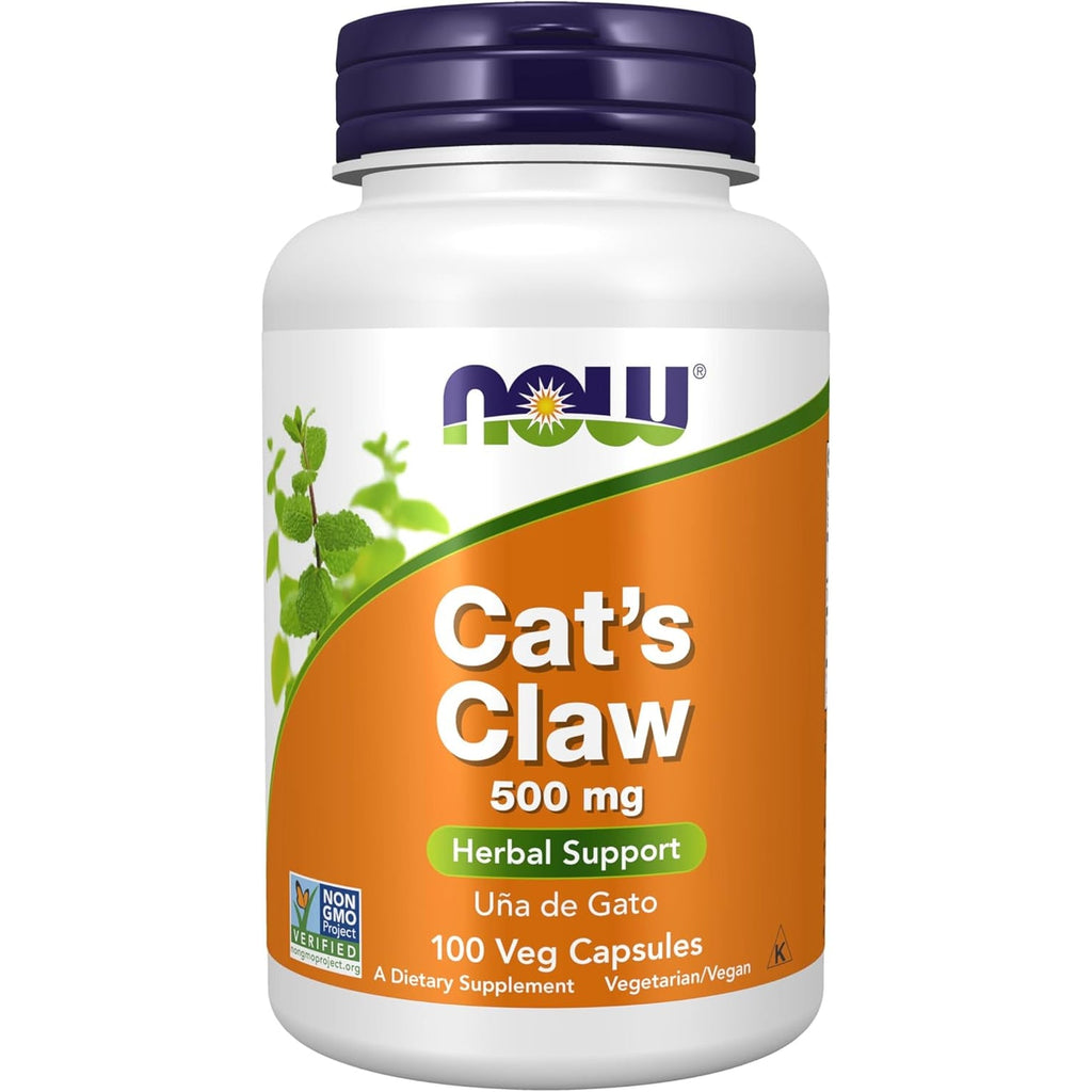 NOW Foods Supplements, Cat'S Claw 500 Mg, Non-Gmo Project Verified, Herbal Supplement, 100 Veg Capsules