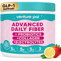 6-In-1 Daily Prebiotic Fiber Powder for Gut & Digestive Health, GLP-1 Friendly, Sugar Free Fiber Supplement Powder with Probiotics, Collagen Peptides & Electrolytes - for Women & Men - 7.8 OZ