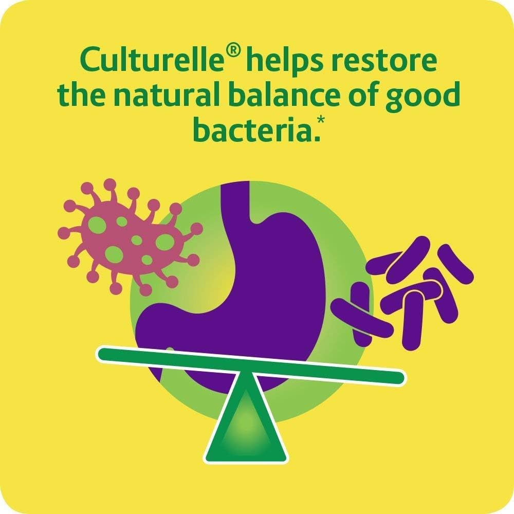 Culturelle Digestive Health Daily Probiotic Chewables, Probiotic for Men and Women, Most Clinically Studied Probiotic Strain, 10 Billion Cfus, Supports Occasional Diarrhea, Gas & Bloating, 24 Count