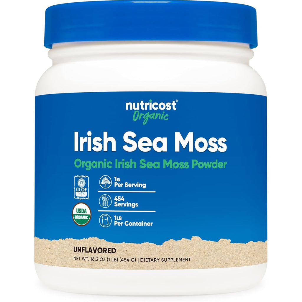 Nutricost Organic Irish Moss Powder (1 LB) - Gluten Free, Non-Gmo, Vegetarian Friendly