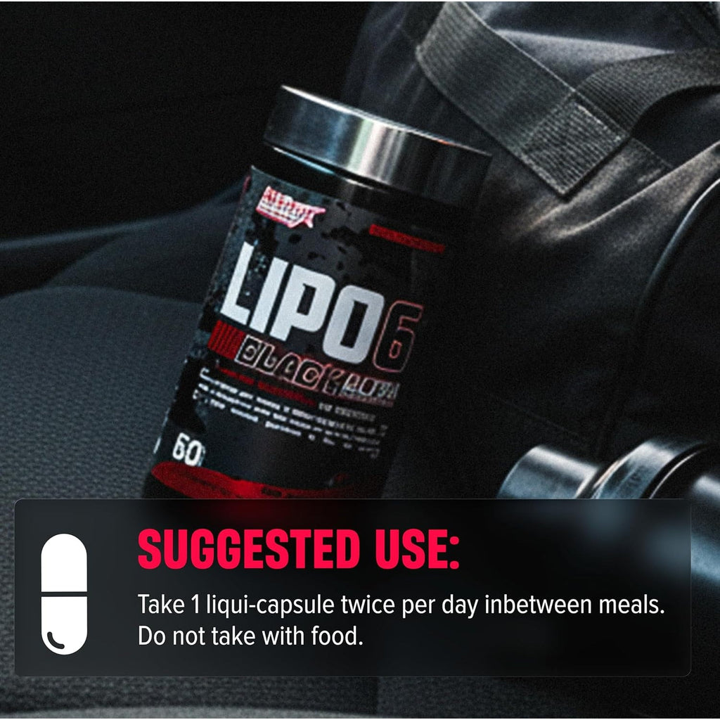 Nutrex Research Lipo-6 Black Ultra Concentrate | Thermogenic Energizing Fat Burner Supplement, Increase Weight Loss, Energy & Intense Focus |Capsule, 60Count