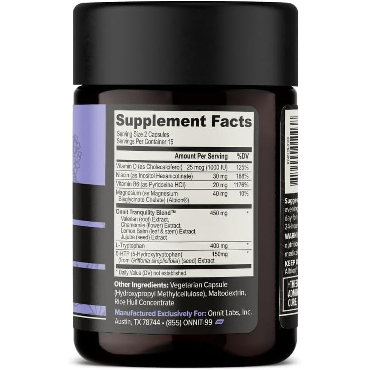 ONNIT New Mood Daily Stress Support Capsules, IGEN™ Non-Gmo Tested, Sleep and Mood Support Supplement for Men and Women, Daily Stress Management Capsules, 30 Count