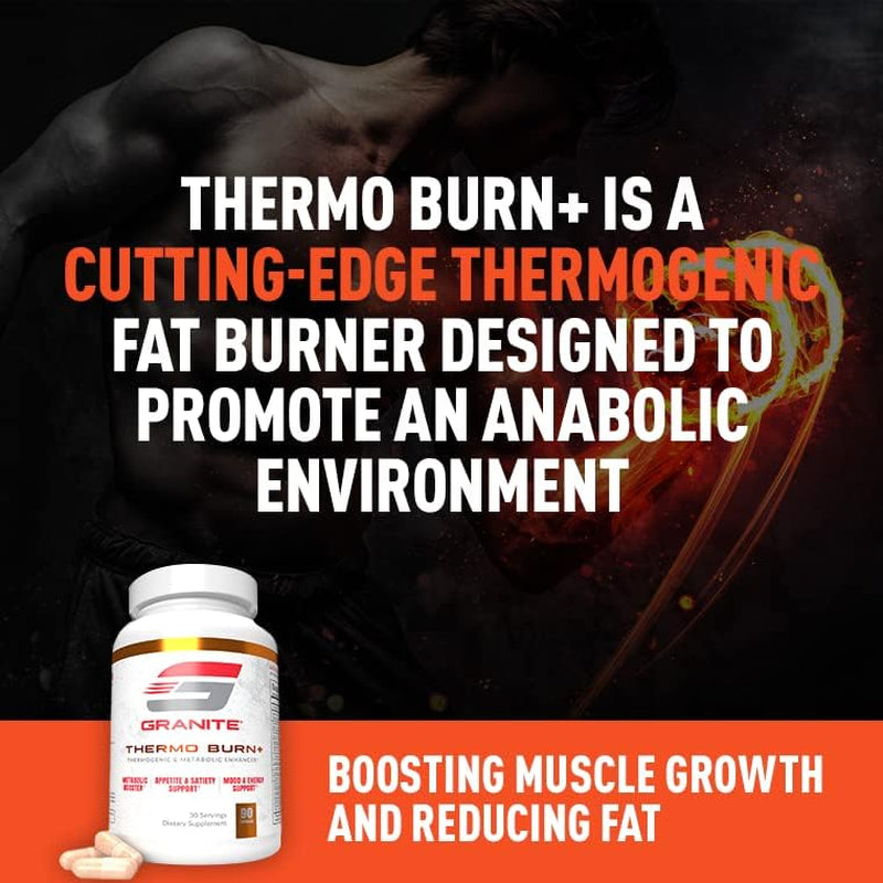 Granite Thermo Burn, New Advanced Formula for Thermogenic, Metabolic, Mood & Appetite Support with Alpha GPC, Theobromine, & 5-HTP, 90 Capsules