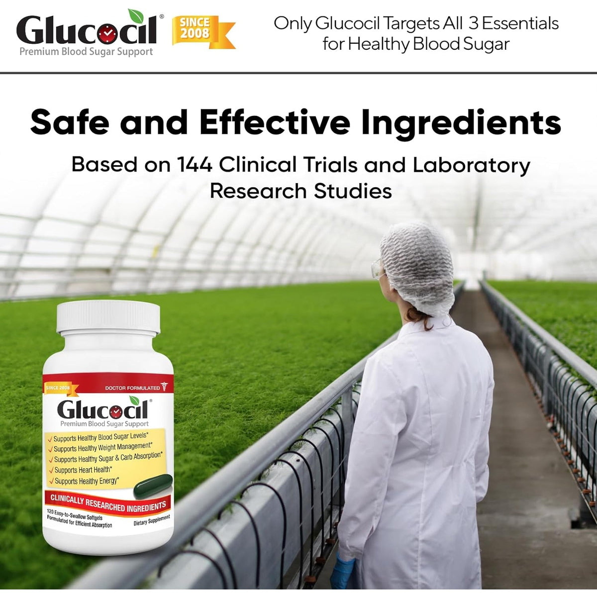 Glucocil – Softgels - Premium Blood Sugar Support - over 2 Million Bottles Sold - Supports the 3 Essentials for Healthy Blood Sugar - since 2008, with Berberine, Proprietary Mulberry Leaf, and More