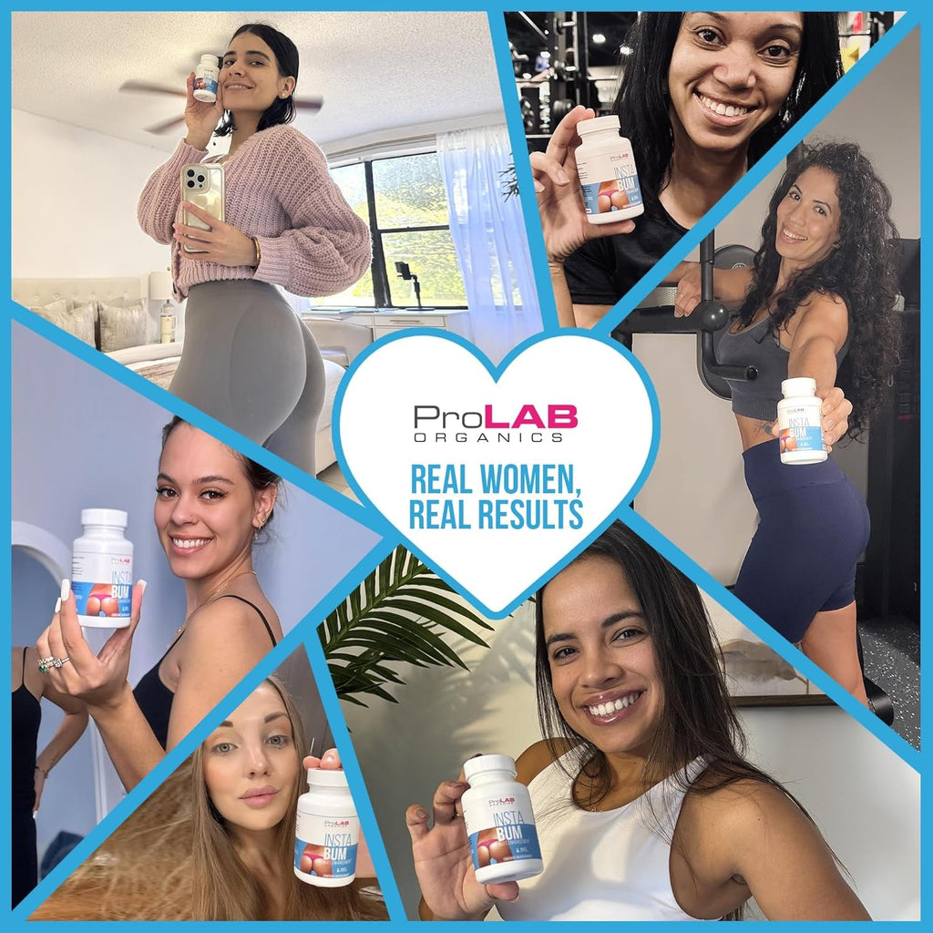 Prolab Organics Instabum Bum Enhancement Pills – Lift, Shape, and Fill Glutes – Fast Growth for Bigger Butt and Hips – No Gummies. Visible Results in 1-2 Weeks