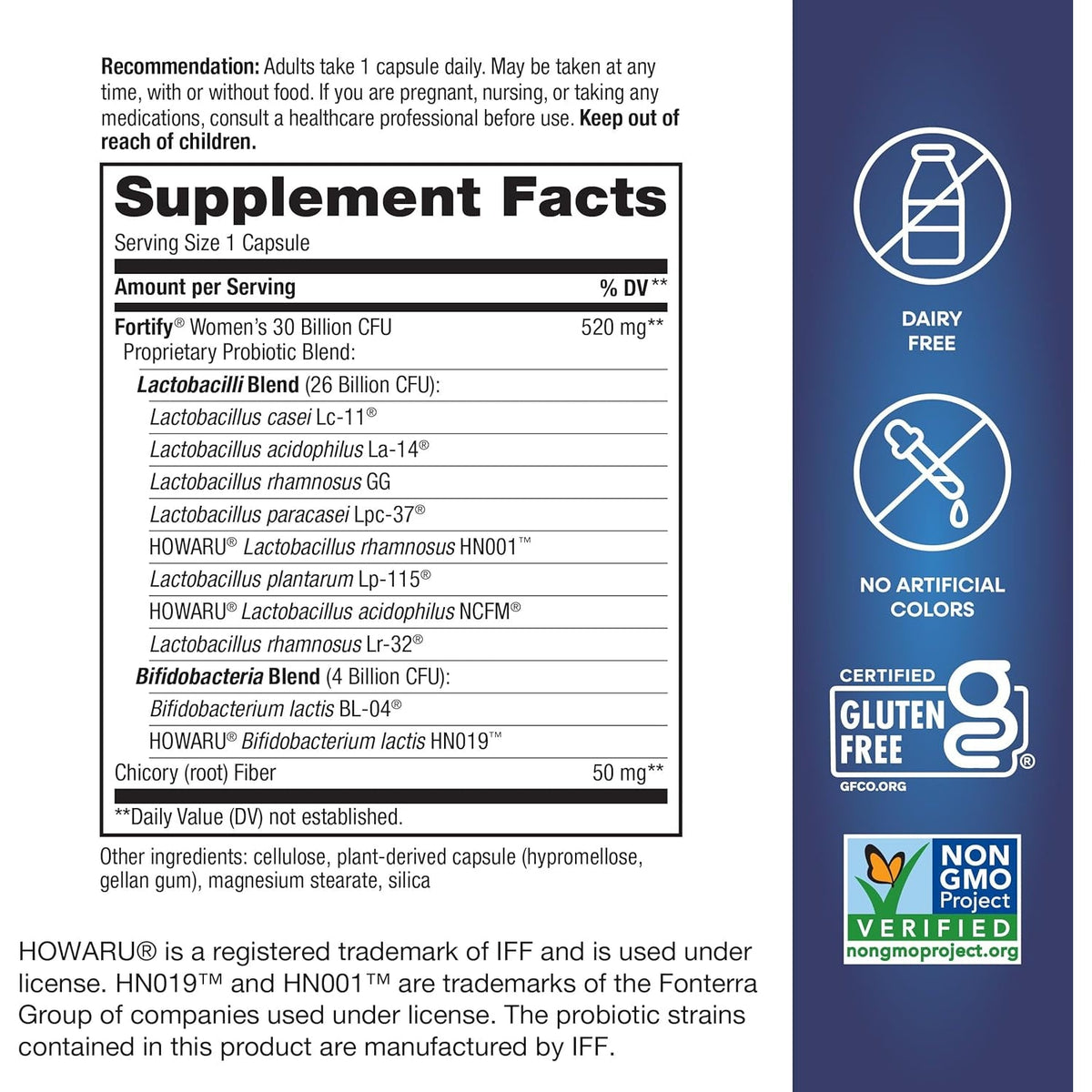 Nature'S Way Fortify Women’S Probiotic 30 Billion CFU, Daily Multi-Strain Probiotic for Digestive, Vaginal, and Immune Support*, Once-Daily Capsule, No Refrigeration Required, 30 Capsules