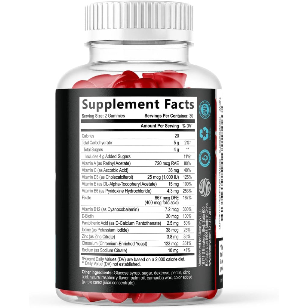 Multivitamin for Men - Complete Daily Mens Multivitamin Gummies with Vitamin D, B Vitamins, Zinc & More - Energy, Memory, Focus & Immune Health Support - 13 Essential Vitamins & Minerals - 60 Capsules