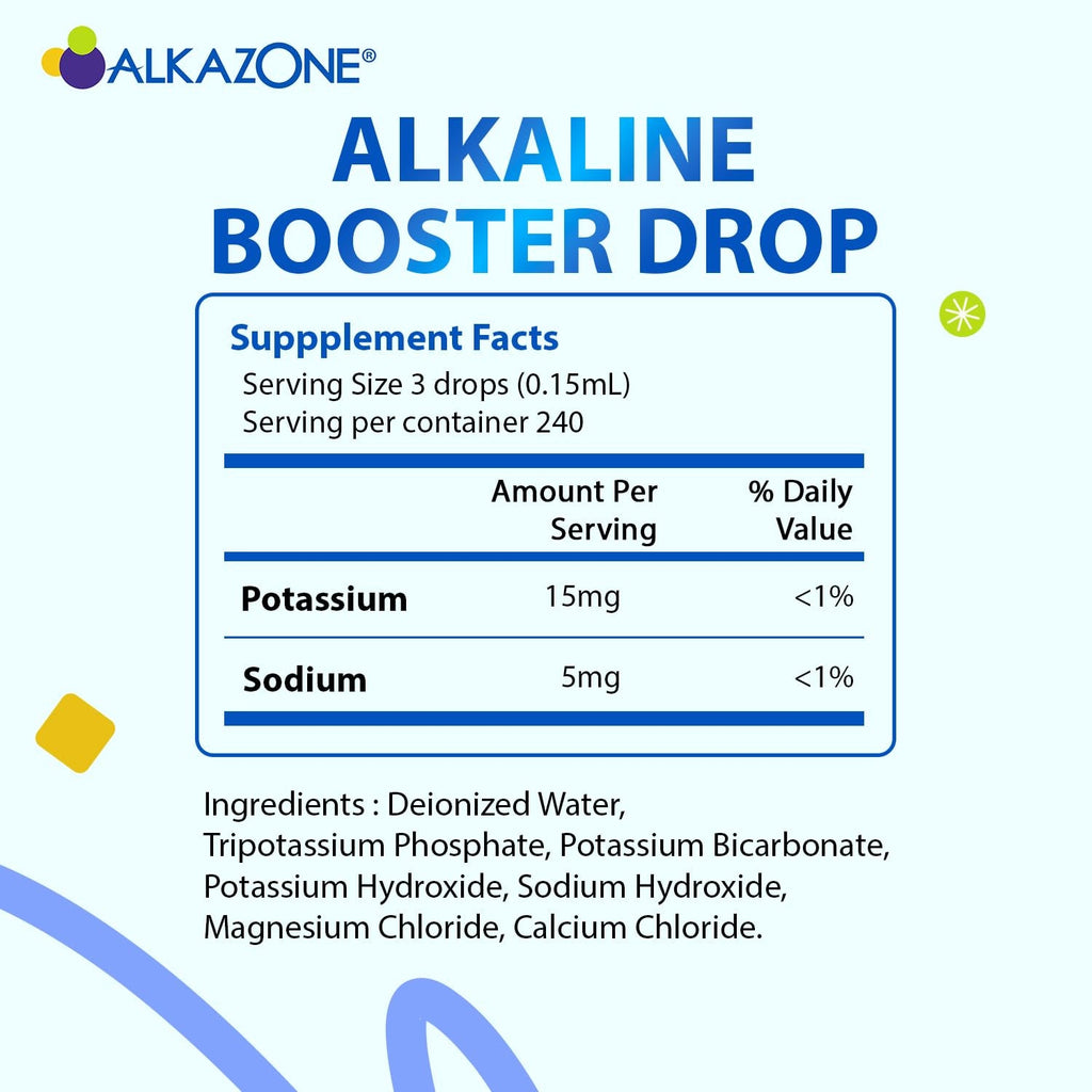 ALKAZONE Make Your Own Alkaline Water - Alkaline Booster Drop 1.25 Oz (2 Packs)