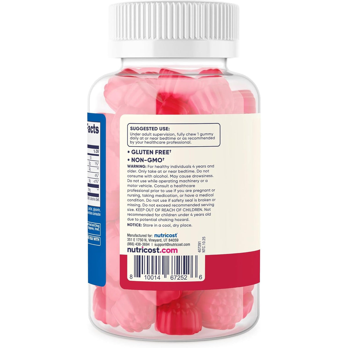 Nutricost Kids Melatonin Gummies 1Mg, 120 Gummies, Strawberry Flavored