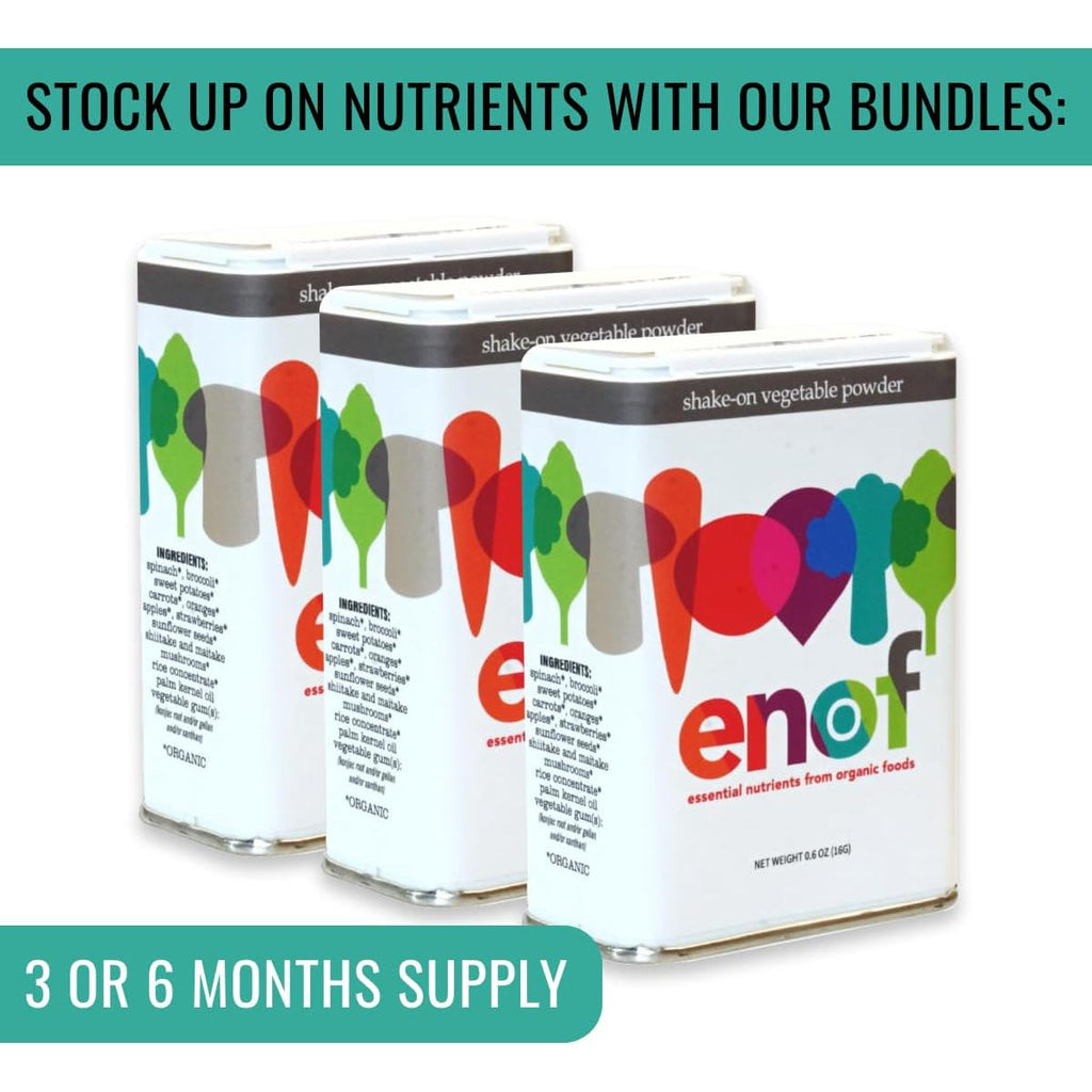 ENOF Organic Fruit and Vegetable Powder Kids & Adults | 10 Clean Ingredients - Strawberry, Spinach | Gluten & GMO Free Vegetable Powder for Kids | 60 Servings, 1 Mo. Supply, Made in USA