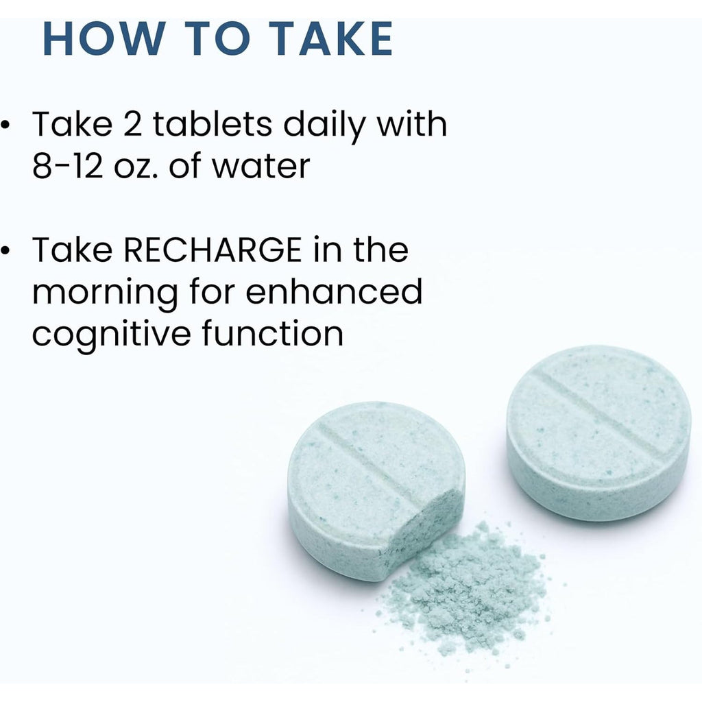 Recharge – Cognitive Performance, Mitochondrial Boost, Energy Production - Methylene Blue, NAD, PQQ | 60Ct (1 Month Supply)